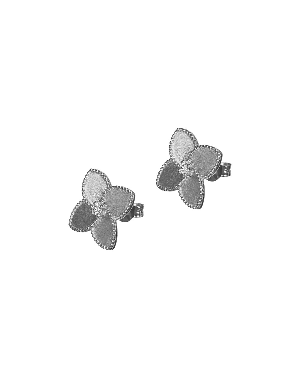Joyería - Pendientes Flor en Oro de 18k con Tachuelas de Diamante- Lisa Colpo | Italian Jewelry Boutique